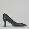 Décolleté e slingback tacco 7cm pelle nero