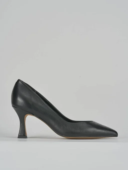 Décolleté e slingback tacco 7cm pelle nero