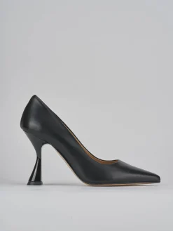 Décolleté e slingback tacco 9cm pelle nero