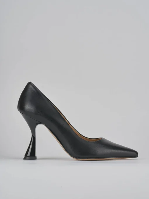 Décolleté e slingback tacco 9cm pelle nero