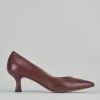 Décolleté e slingback tacco 5cm pelle bordo'
