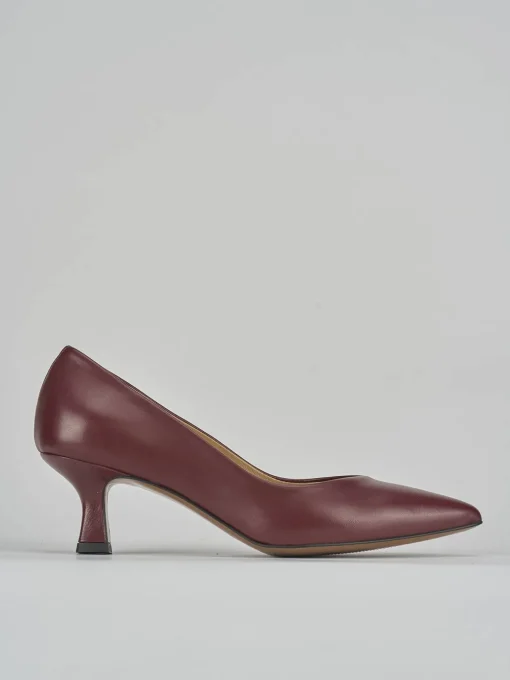 Décolleté e slingback tacco 5cm pelle bordo'