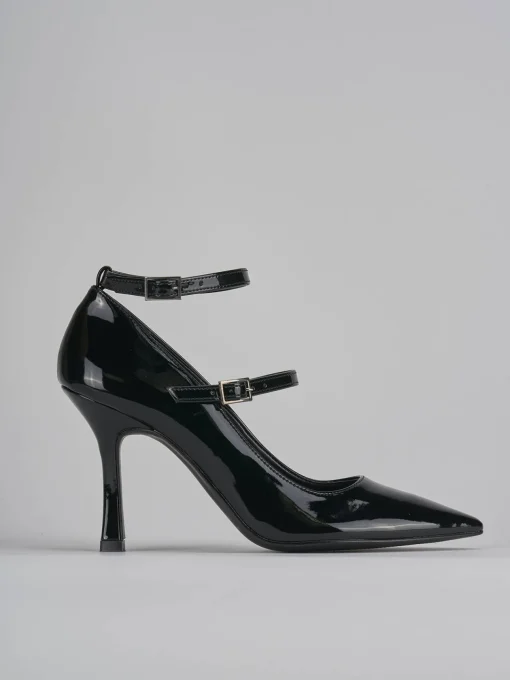 Décolleté e slingback tacco 9cm vernice nero