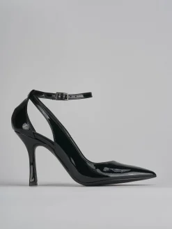 Décolleté e slingback tacco 9cm vernice nero