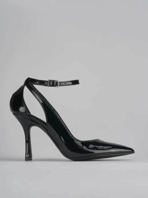 Décolleté e slingback tacco 9cm vernice nero