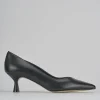 Décolleté e slingback tacco 5cm pelle nero