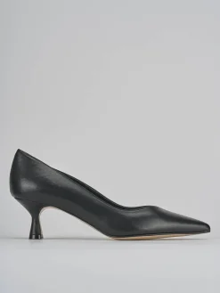 Décolleté e slingback tacco 5cm pelle nero
