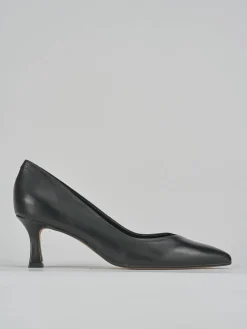 Décolleté e slingback tacco 5cm pelle nero