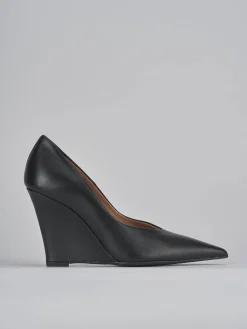 Décolleté e slingback tacco 9cm pelle nero