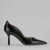 Décolleté e slingback tacco 8cm vernice nero