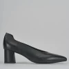 Décolleté e slingback tacco 5cm pelle nero