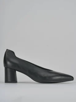 Décolleté e slingback tacco 5cm pelle nero