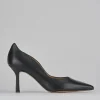 Décolleté e slingback tacco 8cm pelle nero