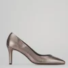 Décolleté e slingback tacco 7cm pelle beige