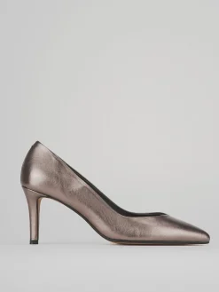 Décolleté e slingback tacco 7cm pelle beige