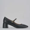 Décolleté e slingback tacco 5cm pelle nero