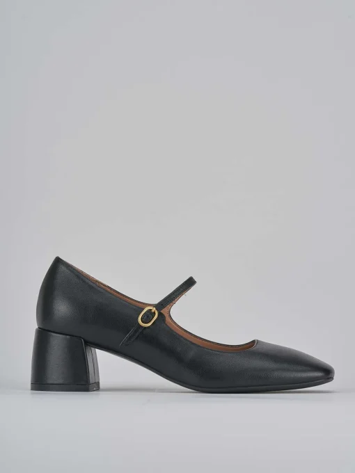 Décolleté e slingback tacco 5cm pelle nero
