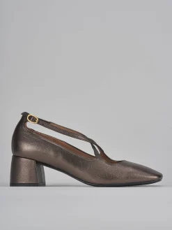 Décolleté e slingback tacco 5cm pelle testa
