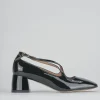 Décolleté e slingback tacco 5cm pelle nero