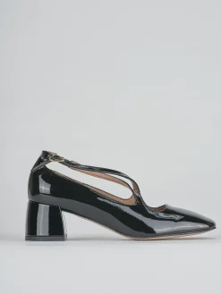 Décolleté e slingback tacco 5cm pelle nero