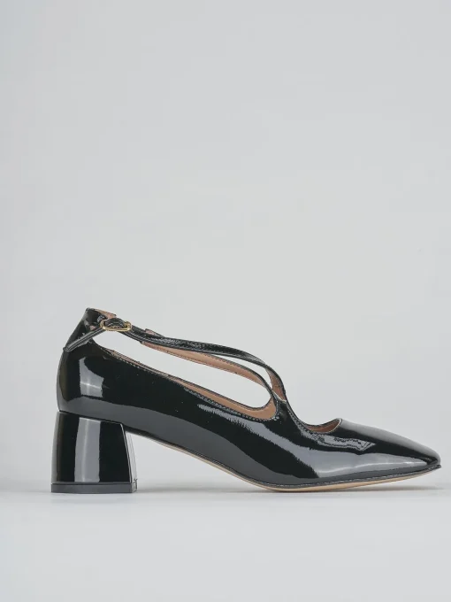 Décolleté e slingback tacco 5cm pelle nero