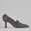 Décolleté e slingback tacco 7cm pelle beige