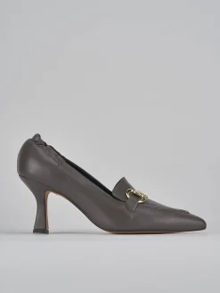 Décolleté e slingback tacco 7cm pelle beige