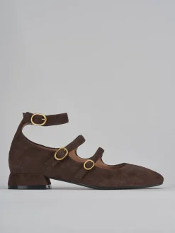 Décolleté e slingback tacco 3cm camoscio testa