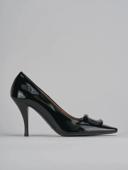 Décolleté e slingback tacco 9cm vernice nero