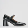 Décolleté e slingback tacco 8cm vernice nero