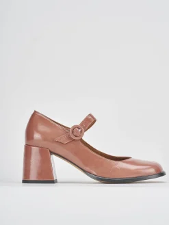 Décolleté e slingback tacco 8cm vernice rosa