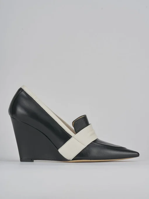 Décolleté e slingback tacco 8cm pelle nero