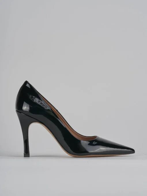 Décolleté e slingback tacco 9cm vernice nero