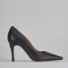 Décolleté e slingback tacco 9cm pelle nero