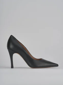 Décolleté e slingback tacco 9cm pelle nero