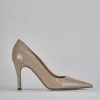 Décolleté e slingback tacco 9cm pelle beige