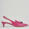 Décolleté e slingback tacco 3cm vernice rosa