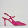 Décolleté e slingback tacco 7cm pelle rosa