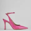 Décolleté e slingback tacco 9cm vernice rosa