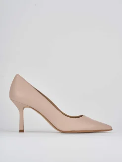 Décolleté e slingback tacco 7cm pelle rosa