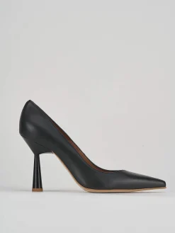 Décolleté e slingback tacco 9cm pelle nero