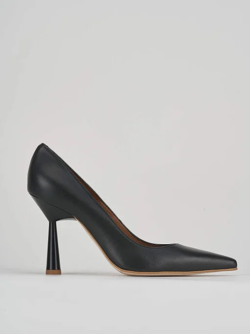 Décolleté e slingback tacco 9cm pelle nero