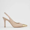 Décolleté e slingback tacco 9cm pelle rosa