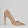 Décolleté e slingback tacco 10cm vernice rosa