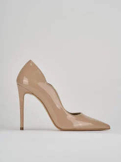 Décolleté e slingback tacco 10cm vernice rosa