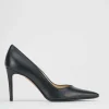 Décolleté e slingback tacco 8cm pelle nero