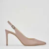 Décolleté e slingback tacco 8cm pelle rosa