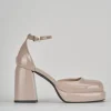 Décolleté e slingback tacco 11cm vernice rosa
