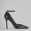 Décolleté e slingback tacco 9cm pelle nero