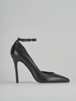 Décolleté e slingback tacco 9cm pelle nero